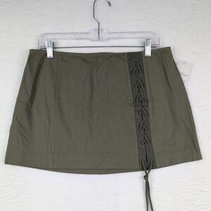 NWT Bec + Bridge Remi Mini Skirt Size 8 Army Green